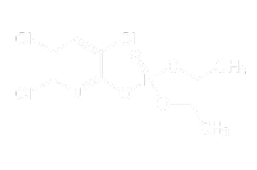 Chemical structure of a chlorinated heterocyclic ring linked to a phosphate ester with two ethyl groups (an organophosphate-style molecule).